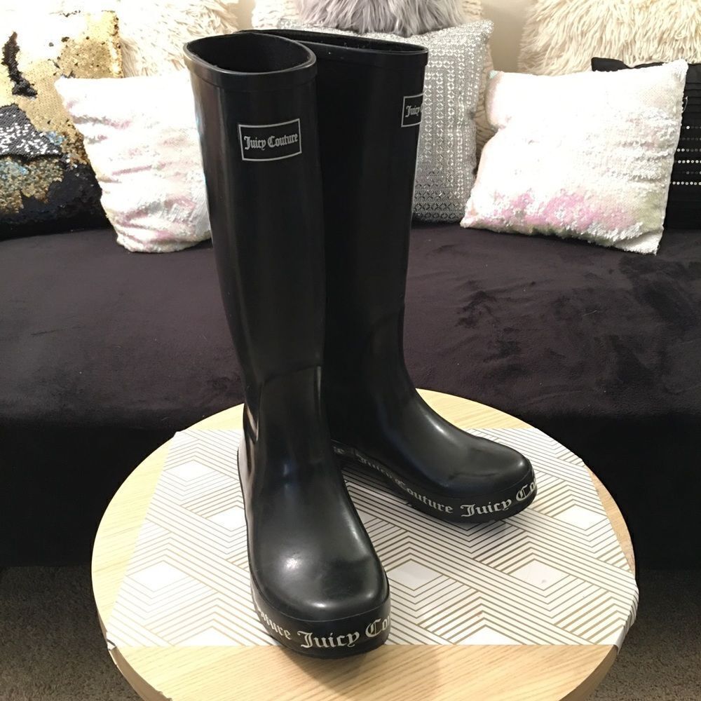Juicy‎ Couture Black Women's Rain Boots